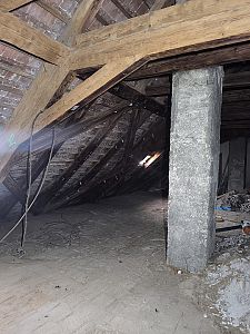 Čištění a sanace krovu nemocnice sv. Alžběty v Praze