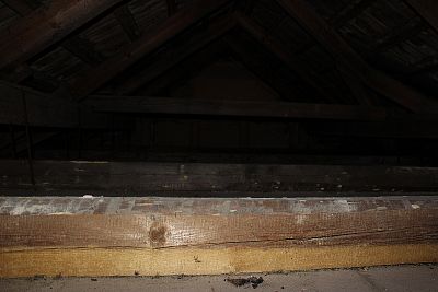 Likvidace dřevokazného hmyzu a únik tepla stropem - Kulturní dům - Bransouze