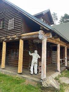 Likvidace tesaříka a dřevokazných hub ve srubu v Roseči