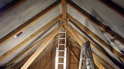 Ošetření trámové střešní konstrukce proti dřevokaznému hmyzu - rodinný dům Počátky