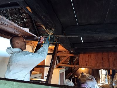 Rozsáhlá sanace dřevěných stropů a krovu historického mlýna v obci Býčkovice