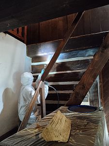 Rozsáhlá sanace dřevěných stropů a krovu historického mlýna v obci Býčkovice