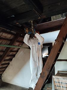 Rozsáhlá sanace dřevěných stropů a krovu historického mlýna v obci Býčkovice