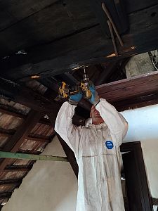 Rozsáhlá sanace dřevěných stropů a krovu historického mlýna v obci Býčkovice