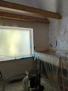Sanace interiérových dřevěných trámů napadených dřevokazným hmyzem v Blažovicích