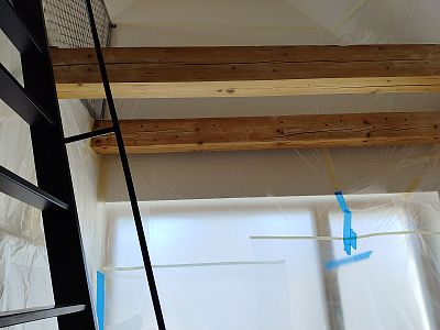 Sanace interiérových dřevěných trámů napadených dřevokazným hmyzem v Blažovicích