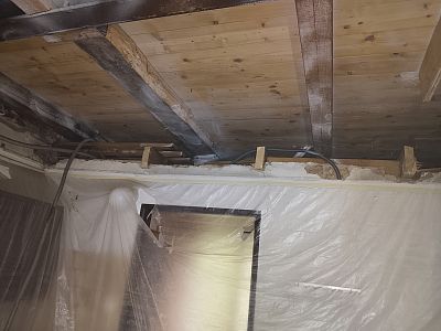 Sanace krovu a stropu chaty napadené dřevokazným hmyzem v Kamenném Přívozu