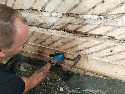 Sanace roubenky napadené dřevokazným hmyzem v obci Srní