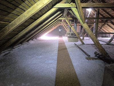 Zpřístupnění a zateplení půdního prostoru bytového domu v Lánově u Vrchlabí