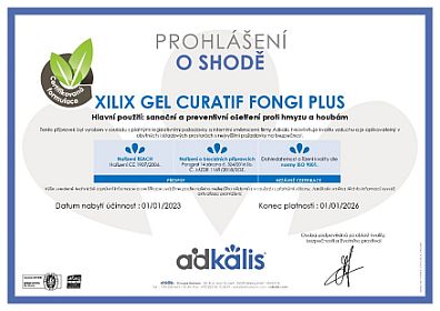 Prohlášení o shodě XILIX GEL CURATIF FONGI+